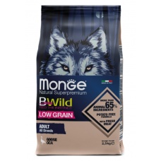 Monge Dog BWild LOW GRAIN низкозерновой корм из мяса гуся для взрослых собак всех пород