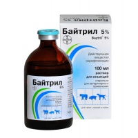 Байтрил 5% раствор для инъекций, флак. 100 мл
