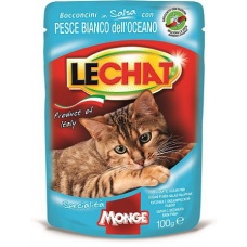 Lechat кусочки в соусе с океанической рыбой, 100 г