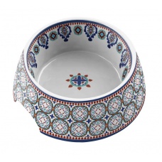 TARHONG Миска для животных "Moroccan", белая с рисунком, 18х18х7,1см (590мл)